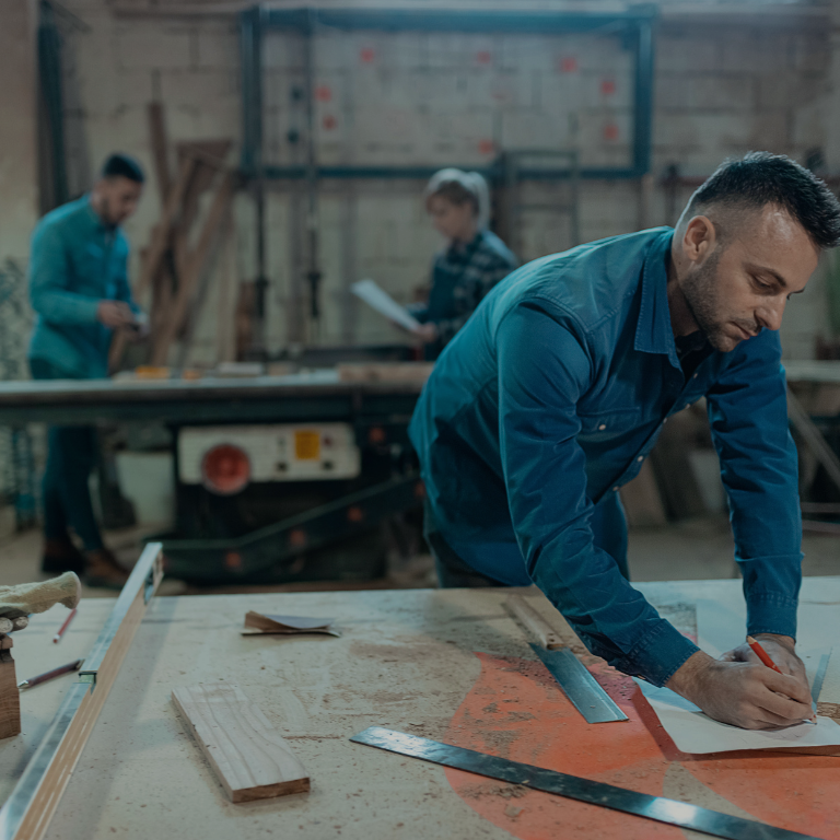 men working in a workshop